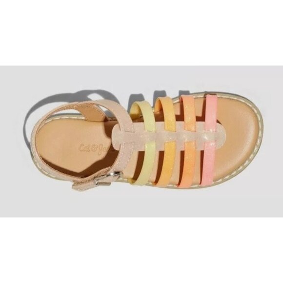 Girls Cat‎ & Jack Multicolor Shanel Fisherman Sandals Size 9 NWOT - Picture 3 of 4